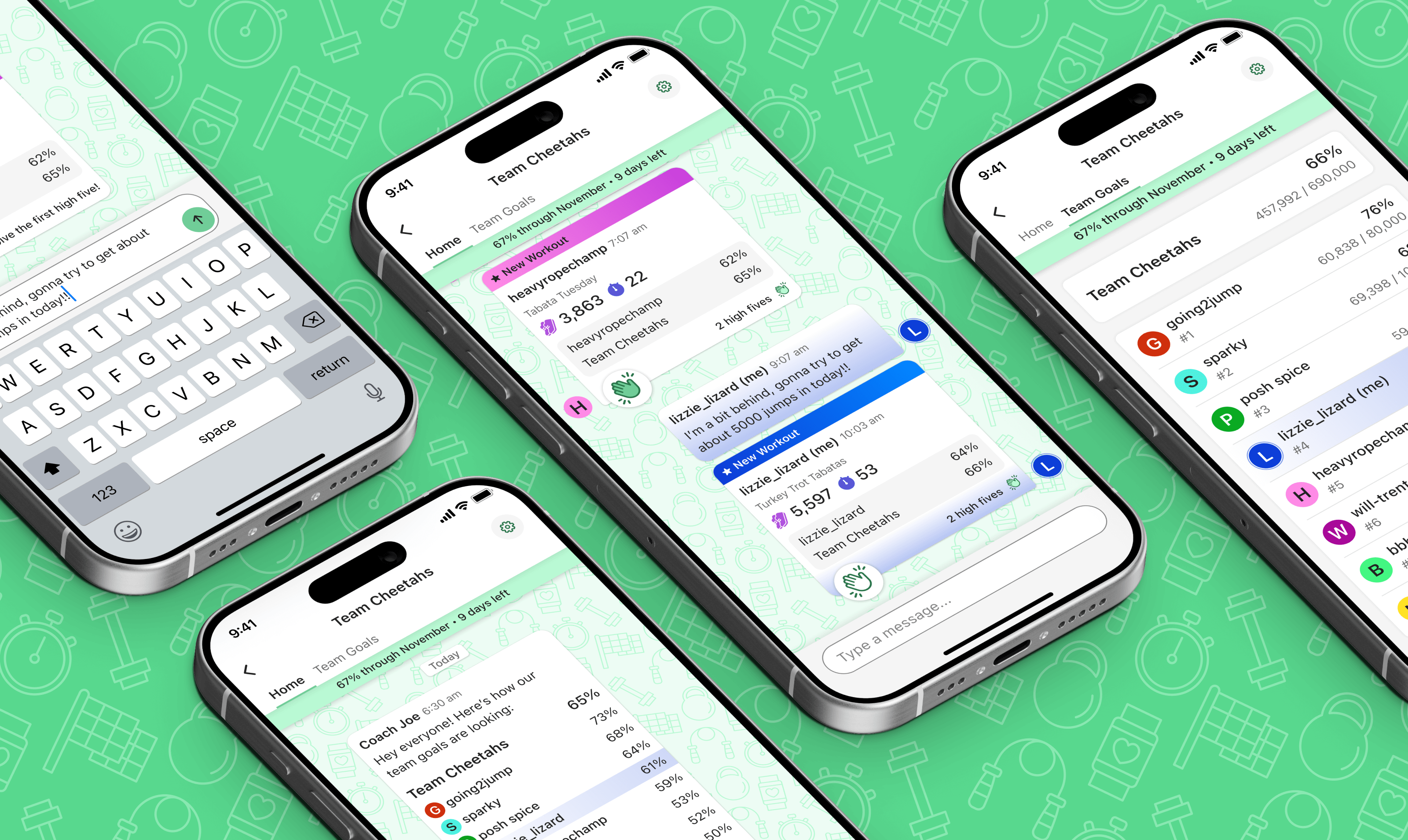 Three devices displaying various screens from the Crossrope app redesign project